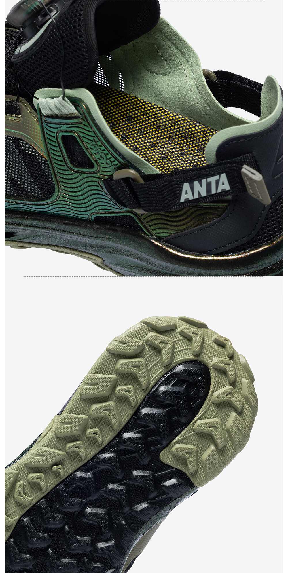 Anta Kids Sports Sandals Boys Big Kids 2026 Summer Breathable Lightweight Water Shoes PRO Beach Sandals A12626908 28